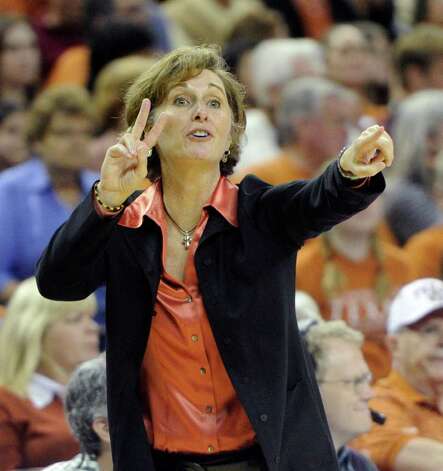 Texas Womanuniversity Jobs on Texas Women S Basketball Coach Gail Goestenkors Directs Her Team