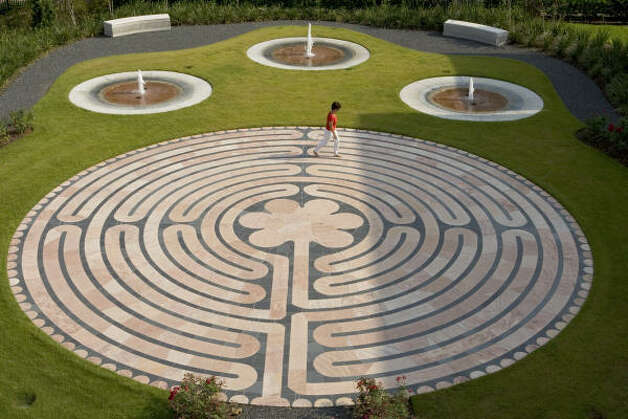 The new labyrinth is adjacent to the university's Chapel of St Basil