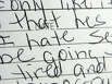 A close up of an entry in Anna Nicole Smith's diary, seen in Dallas, April 5.