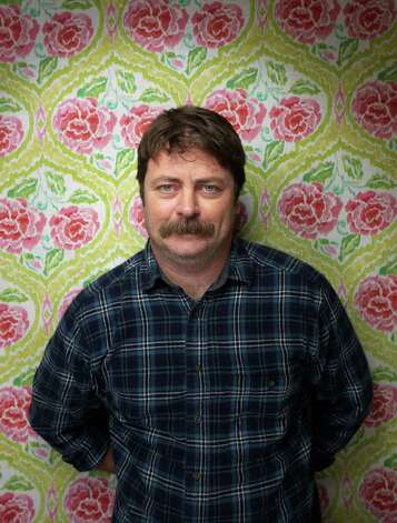 Nick Offerman plays the gruff Ronnbsp Swanson on NBC's Parks and 