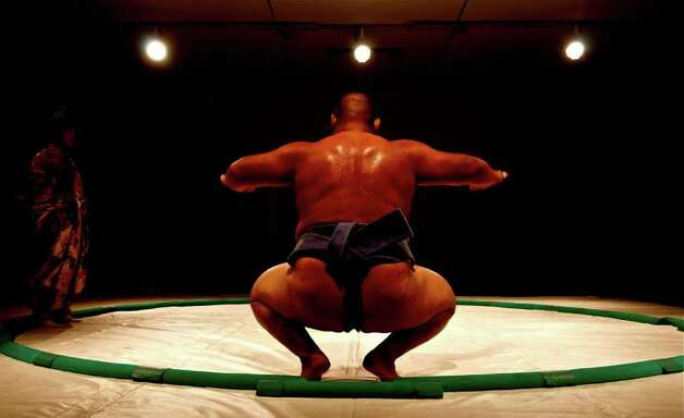 Sumo wrestlers were featured at this years Men of Menil event Photo: Pete Holley / HC