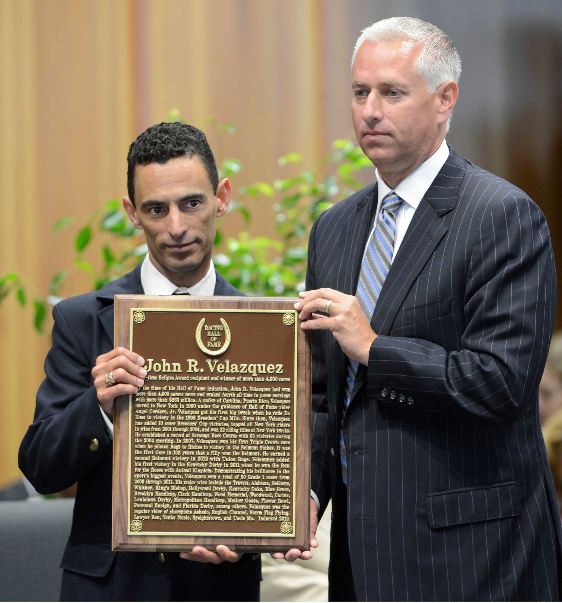 Velazquez emotional at Hall of Fame induction - Times Union
