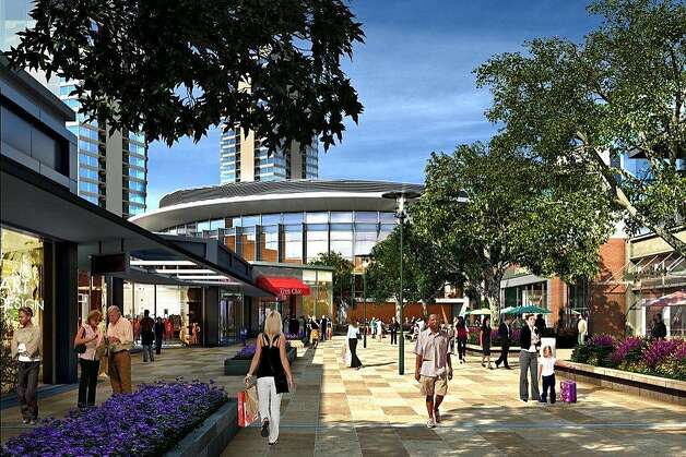 The development proposed for the Candlestick site is billed as resembling the downtown Walnut Creek shopping district. Photo: -, Lennar Urban