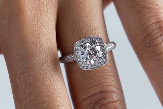 ring setting with Milgrain accents with 1 carat diamond, 9,995, I ...