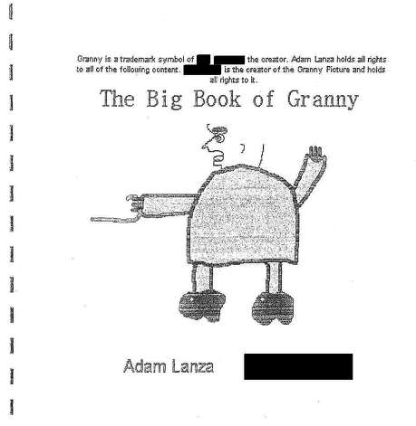 Adam Lanza wrote and illustrated "The Big Book of Granny" when he was in fifth grade. The story features a grandmother who shoots people with her cane and an accomplice called "GrannyâÄôs Son," who kills Granny by shooting her in the head. Another character says: "I like hurting people ... Especially children." Photo: Contributed Photo / Connecticut Post Contributed
