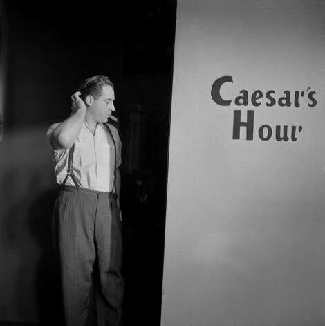 Comedian Sid Caesar on the set of his show 'Caesar's Hour' at the studios of WRCA-TV in December 1954 in New York City. Photo: Donaldson Collection, Getty Images / 1954 Donaldson Collection