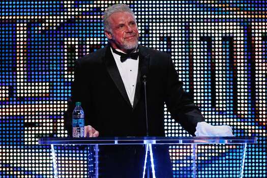 Ultimate Warrior, aka Jim Hellwig, 1959-2014: The athlete, who was just inducted into the WWE Hall of Fame, collapsed outside an Arizona hotel while walking to his car. He was transported to a hospital, where he was pronounced dead. Here he is just a few days ago, speaking at the WWE Hall of Fame Induction Ceremony in New Orleans on April 5, 2014. Photo: Jonathan Bachman, Associated Press