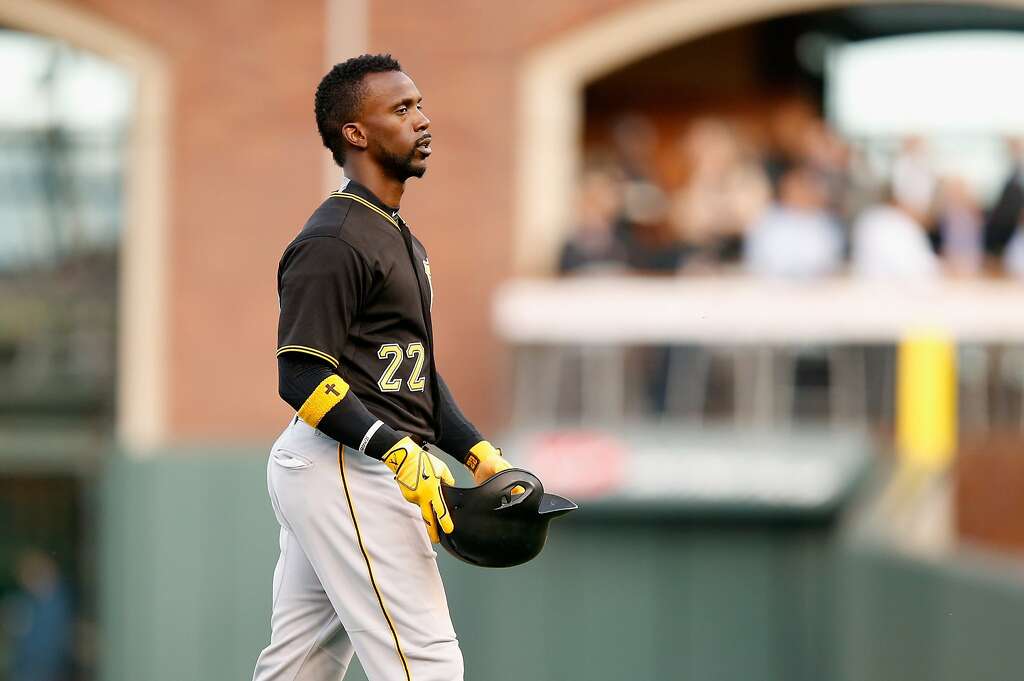 SAN FRANCISCO, CA - JUNE 02:  Andrew McCutchen #22 of the Pittsburgh Pirates takes off his helmet after being stranded on second base in the first inning of their game against the San Francisco Giants at AT&T Park on June 2, 2015 in San Francisco, California.  (Photo by Ezra Shaw/Getty Images) Photo: Ezra Shaw, Getty Images