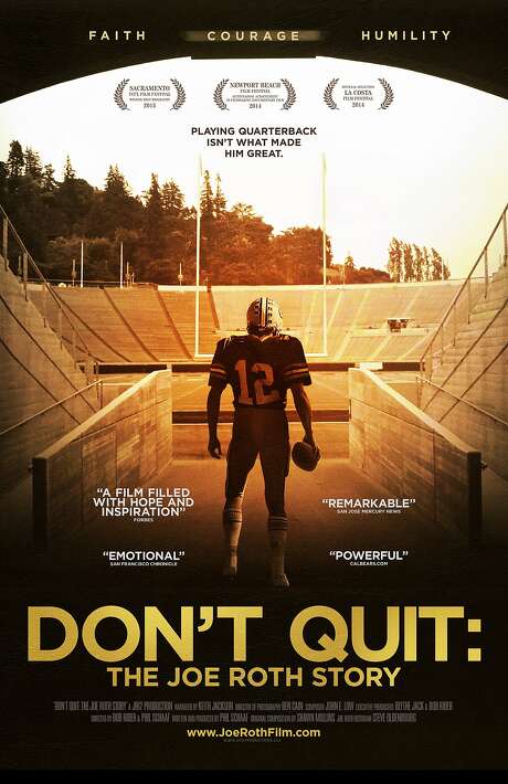 The poster for “Don’t Quit: The Joe Roth Story.” Photo: Handout, Phil Schaaf