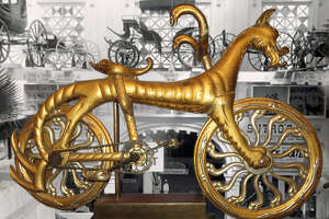 $25,000 golden Sutro Baths seahorse bicycle up for sale on Craigslist - Photo