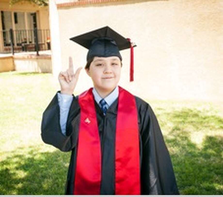 Jeremy Shuler, 12, graduated with his high school diploma from Texas Tech University Independent School District. Jeremy is attending Cornell University in the fall. Photo: Shuler Family