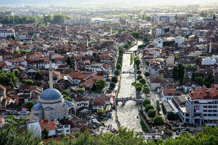 Prizren and the Bistrica River, from the castle overlooking the city. Photo: Margo Pfeiff, Special To The Chronicle