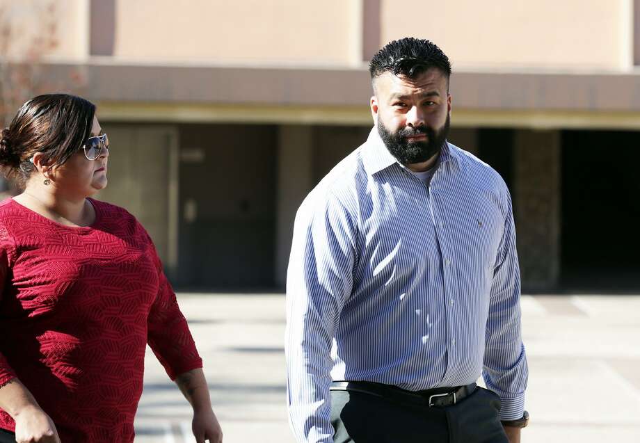 Former Army recruiter Julian Prezas walks outside the John H. Wood Federal Courthouse in San Antonio on Monday. He admitted to funneling dozens of assault rifles to an operative of Mexico’s Gulf Cartel, weapons that he bought with the help of fellow soldiers. Photo: Bob Owen /San Antonio Express-News / ©2016 San Antonio Express-News