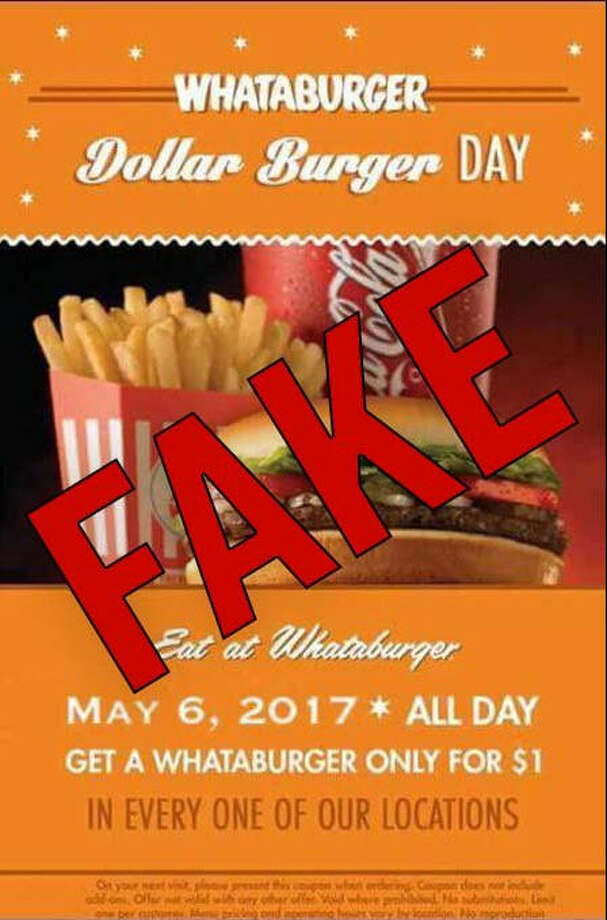 Hoax alert: That Whataburger coupon for $1 burgers is fake - San Antonio Express-News