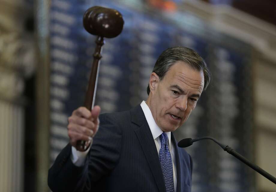 Texas Speaker of the House Joe Straus, R-San Antonio, presides over the opening of the 85th Texas Legislative session in the house chambers at the Texas State Capitol, Tuesday, Jan. 10, 2017, in Austin, Texas.  Photo: Eric Gay, Associated Press