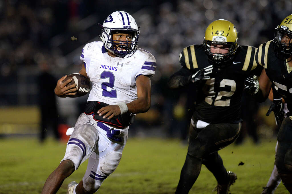 Roschon JohnsonSchool: Port Neches-GrovesPosition: QuarterbackNotes: Johnson was unstoppable — he rushed for 292 yards and five touchdowns — in Port Neches-Groves’ 36-35 loss to Nederland. Photo: Ryan Pelham / ©2017 The Beaumont Enterprise/Ryan Pelham