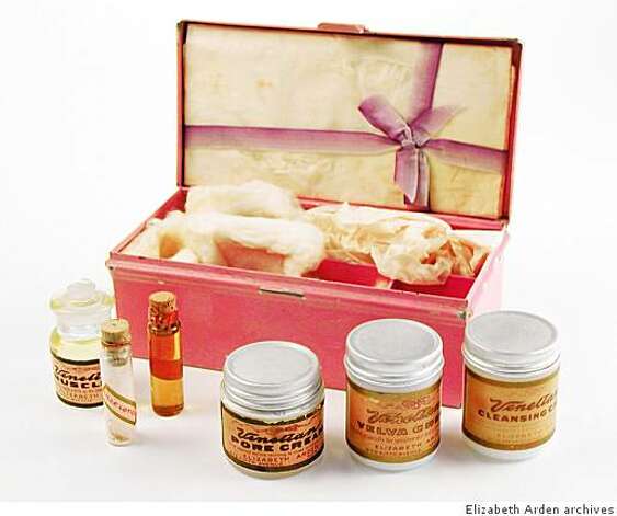 Elizabeth Arden cleansing box, including "Venetian'' cream, circa 1915 Photo: Elizabeth Arden Archives