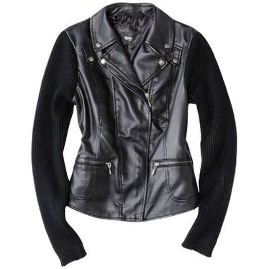 A Leather Jacket Provoke her inner badass. Mossimo women's... Photo ...