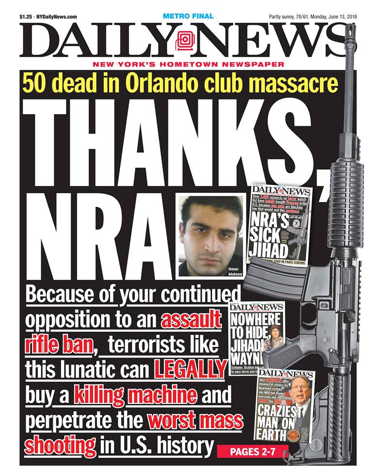 Orlando shooting: Newspaper front pages from across the U.S.