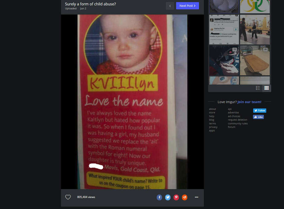 Parents scrutinized after naming their kid KVIIIlyn - Houston Chronicle
