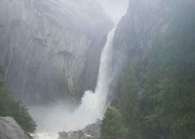 Yosemite soaked in recent storms, waterfalls roaring