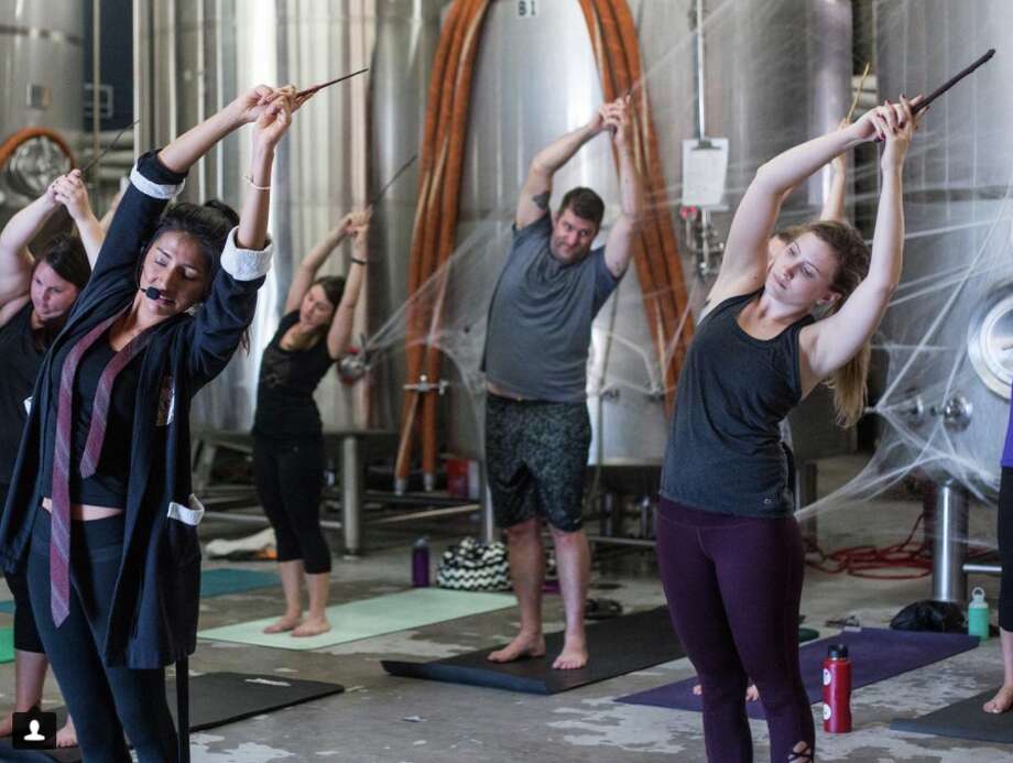 Harry Potter-themed yoga (Photo by Alexa Wagner, courtesy of C1 Revolution)