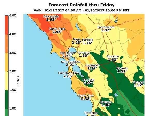 Up to 3 inches of rain in 3 days expected to soak San Francisco