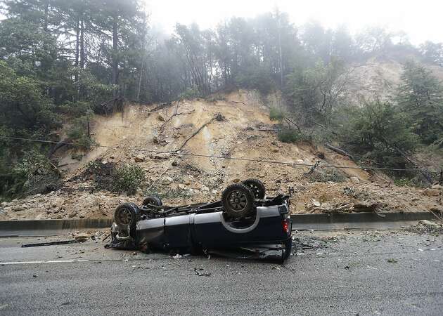 Crash near mudslide adds to traffic woes in Santa Cruz Mountains