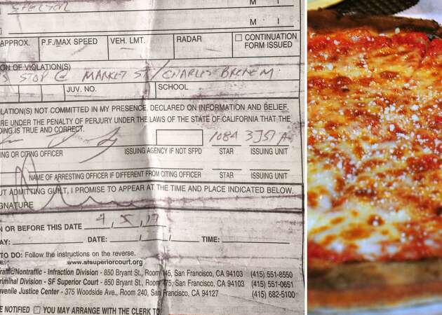 Man cited for eating pizza at SF bus stop
