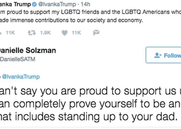 Ivanka tweets support for LGBTQ friends, gets slammed