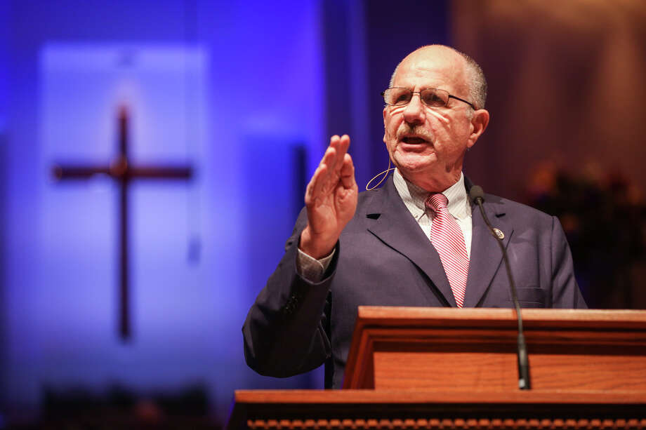 U.S. Rep. Ted Poe, R-Humble, gives the keynote speech during the Celebrate America event on June 25 at Mims Baptist Church in Conroe. Photo: Michael Minasi/Houston Chronicle
