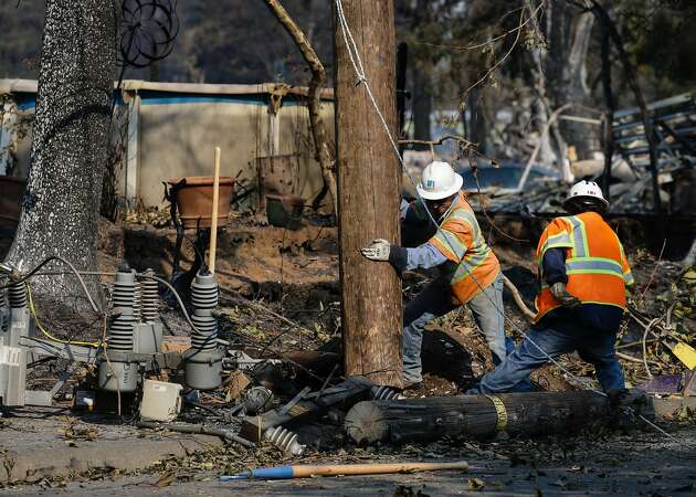 PG&E reports from fire zones show toppled trees, downed lines, broken poles